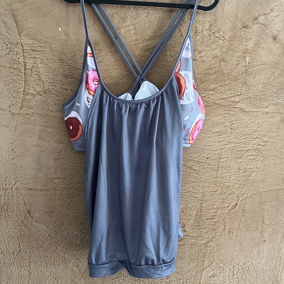 CowCow Womens Lined Up Tankini Top with Panty Swimwear Set 3XL - Picture 5 of 11